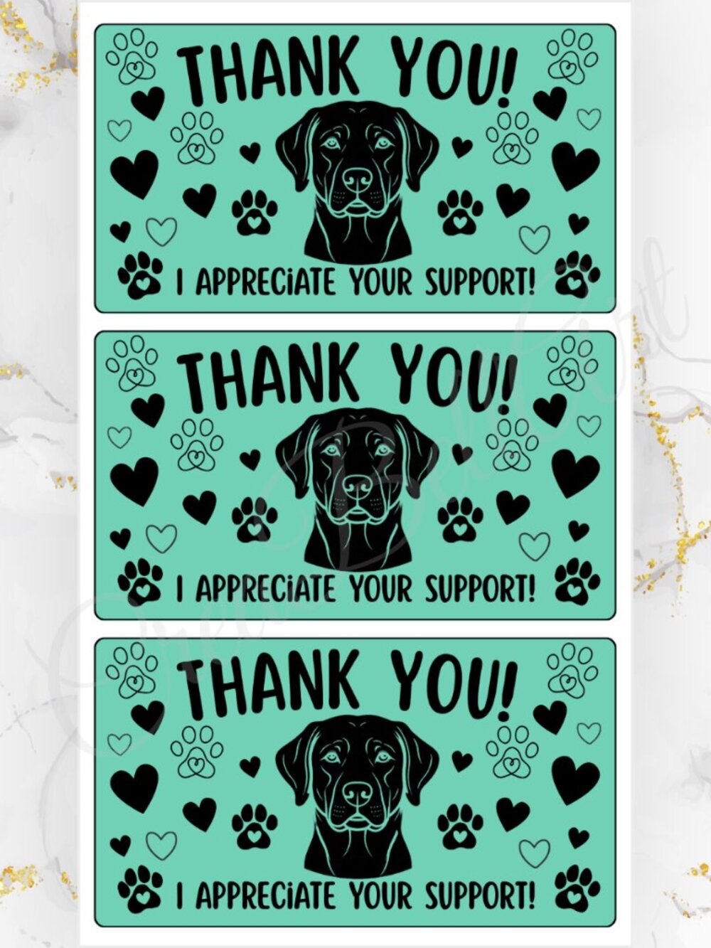 100 Cute Dog Thank You Stickers for Packaging | Small Business Labels